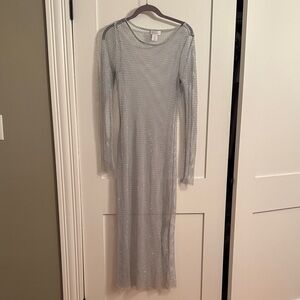 House of Harlow 1960 Silver Long Sleeve Dress